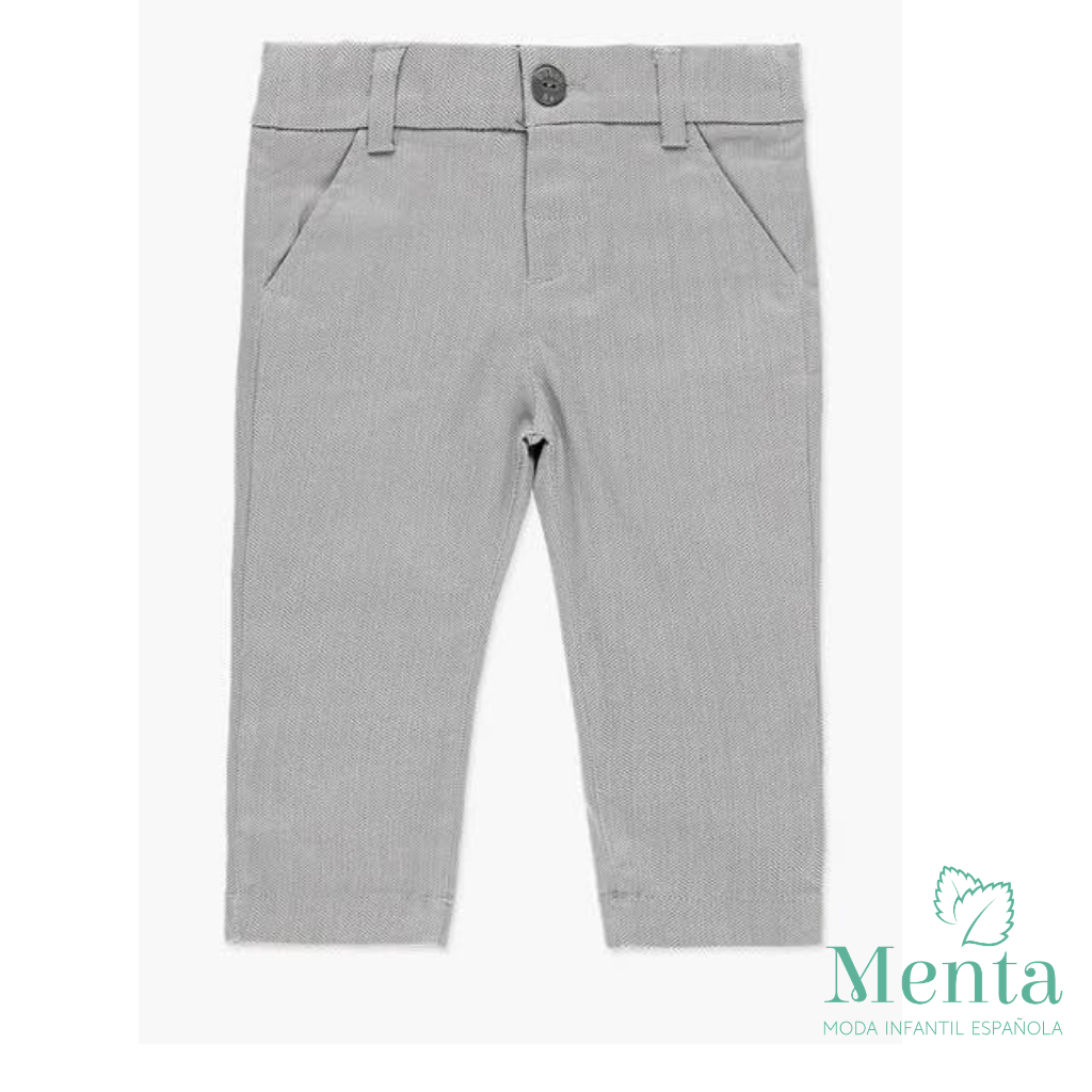 PANTALON NIÑO GRIS SLIM FIT - Menta Moda Infantil