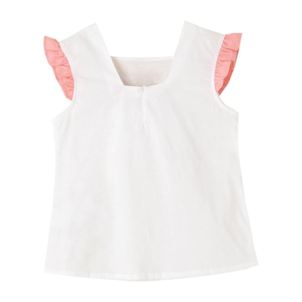 CONJUNTO NIÑA BLANCO Y MELON - Menta Moda Infantil